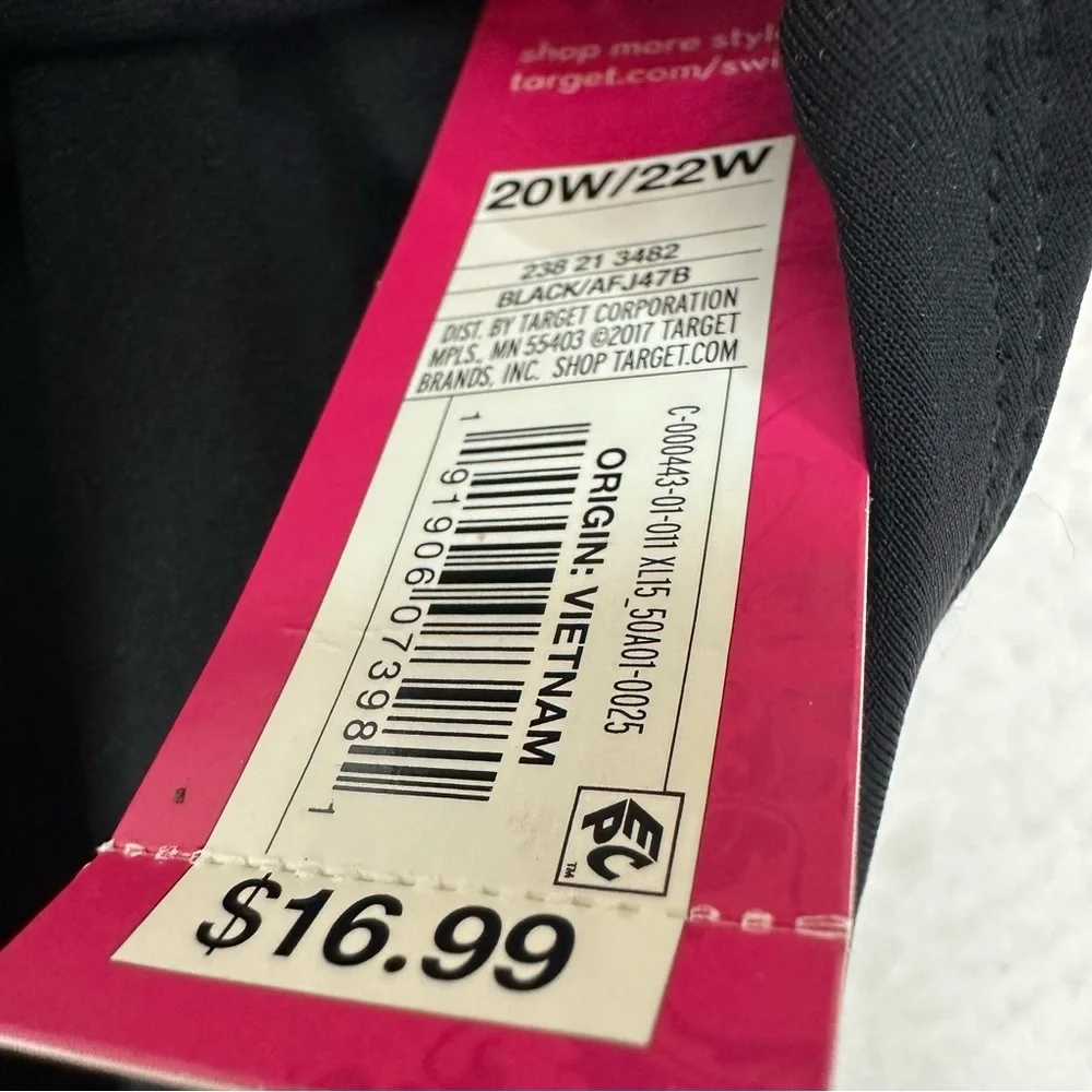 NWT‎ Xhilaration Bikini Bottoms Womens 20/22W Black